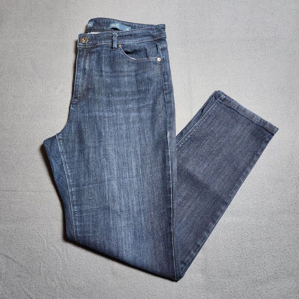 J. Jill Demin Jeans Women 14 Dark Wash High Rise Straight Leg